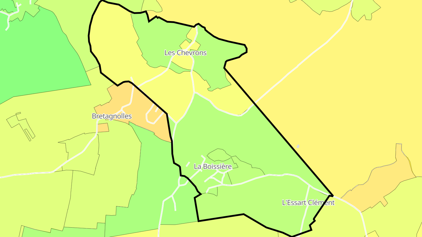 Carte des prix de l'immobilier La Boissière