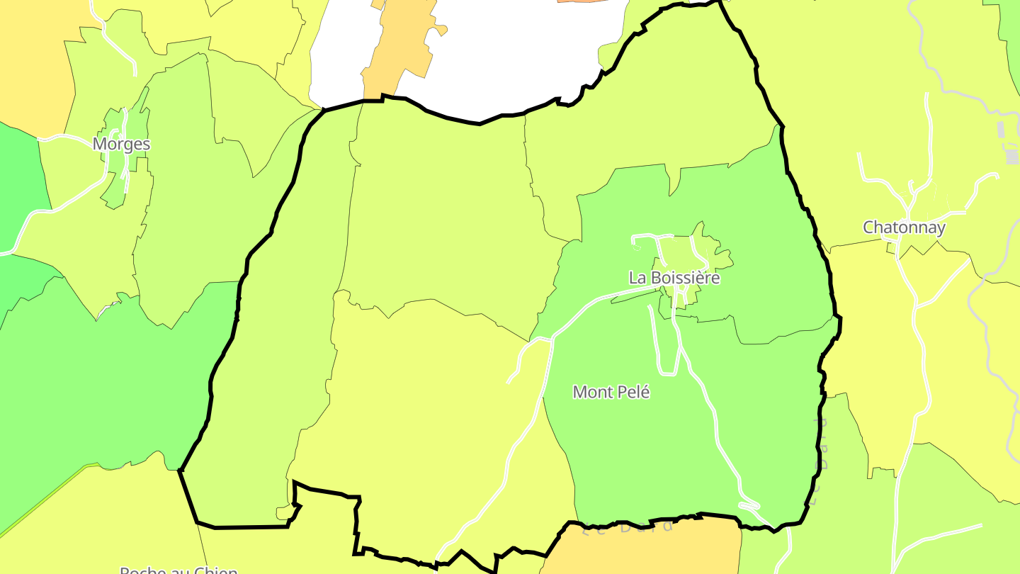 Carte des prix de l'immobilier La Boissière