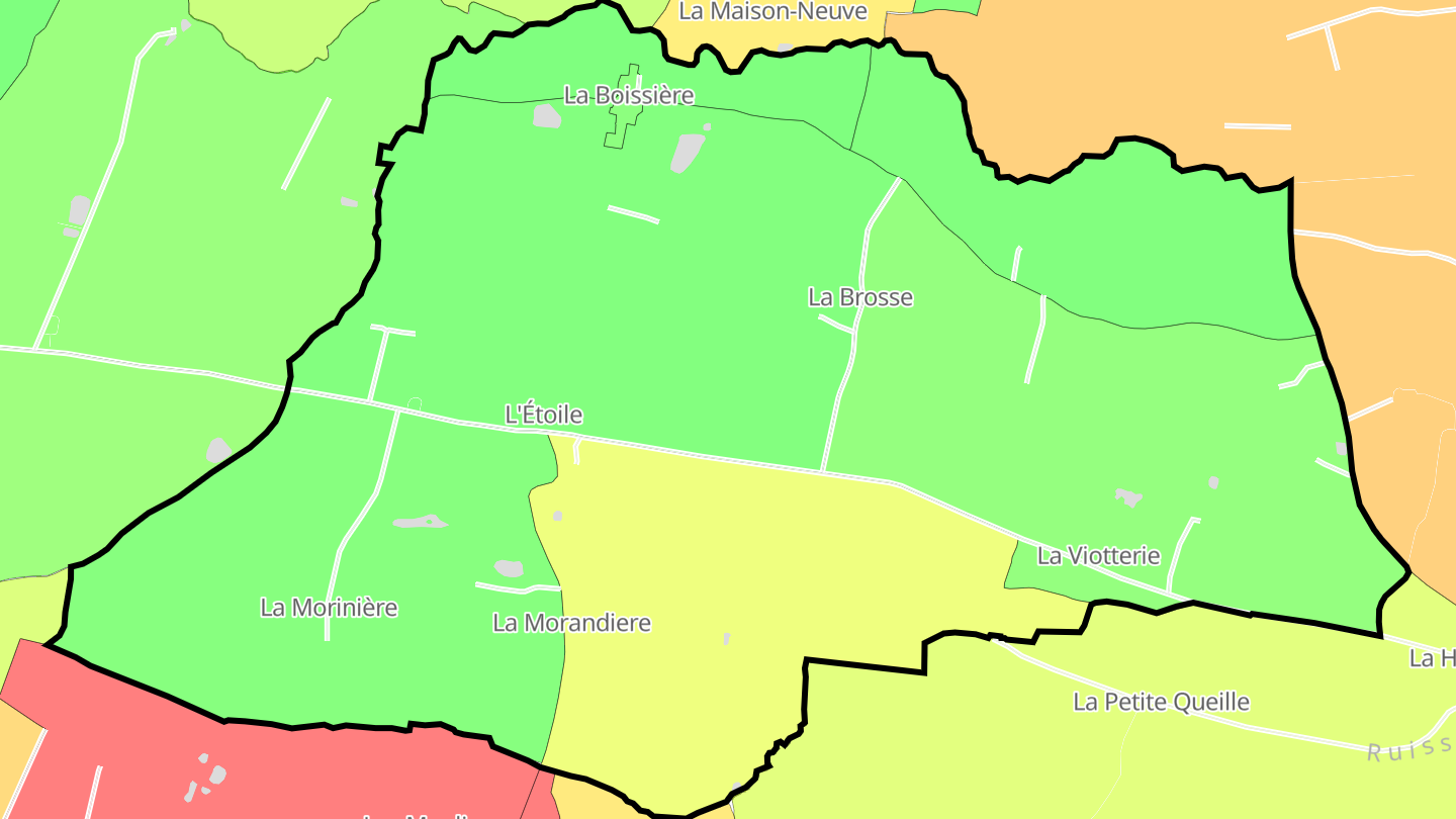 Carte des prix de l'immobilier La Boissière