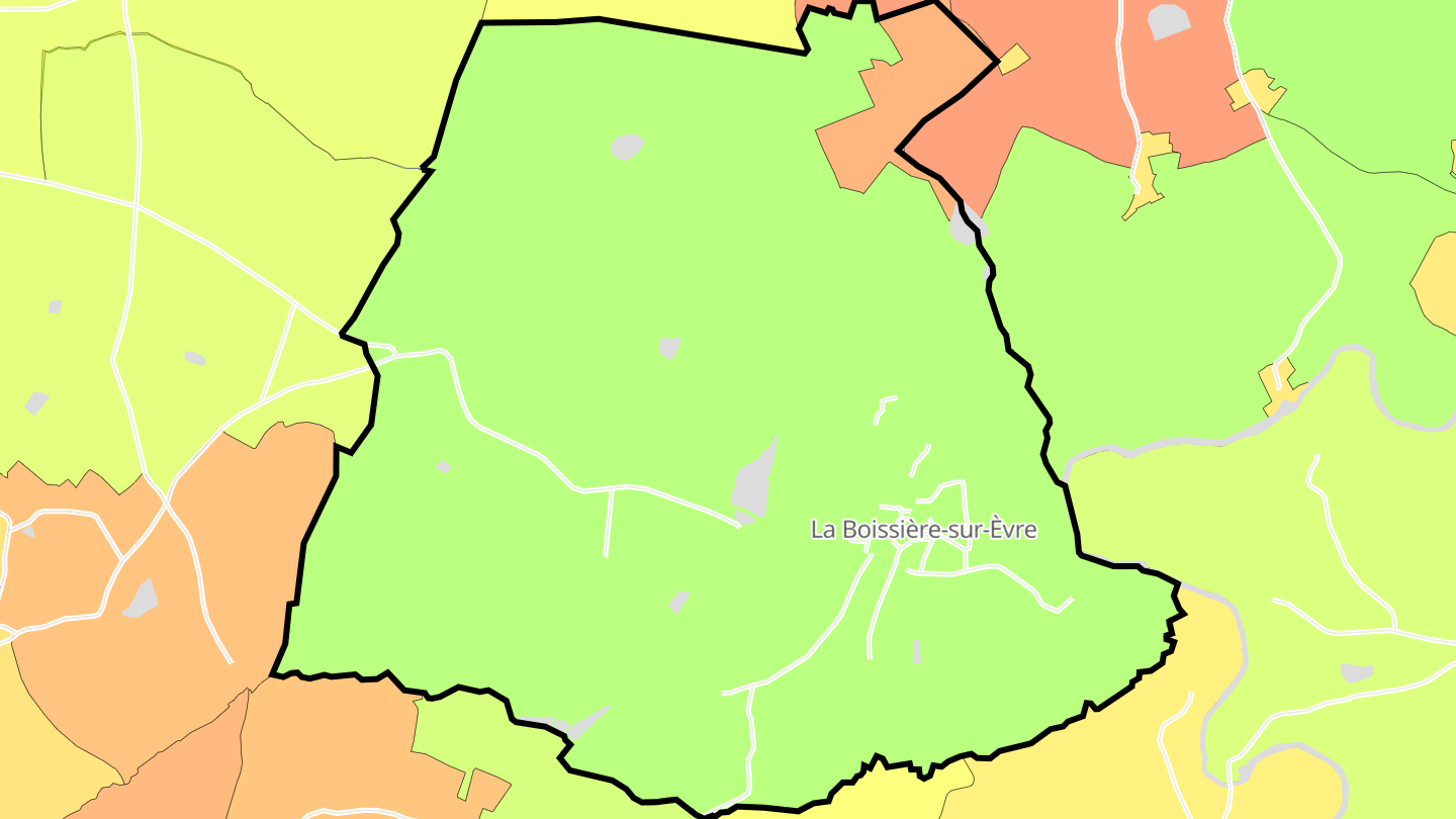Carte des prix de l'immobilier La Boissière-sur-Èvre