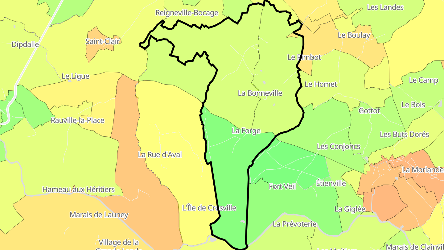 Carte des prix de l'immobilier La Bonneville