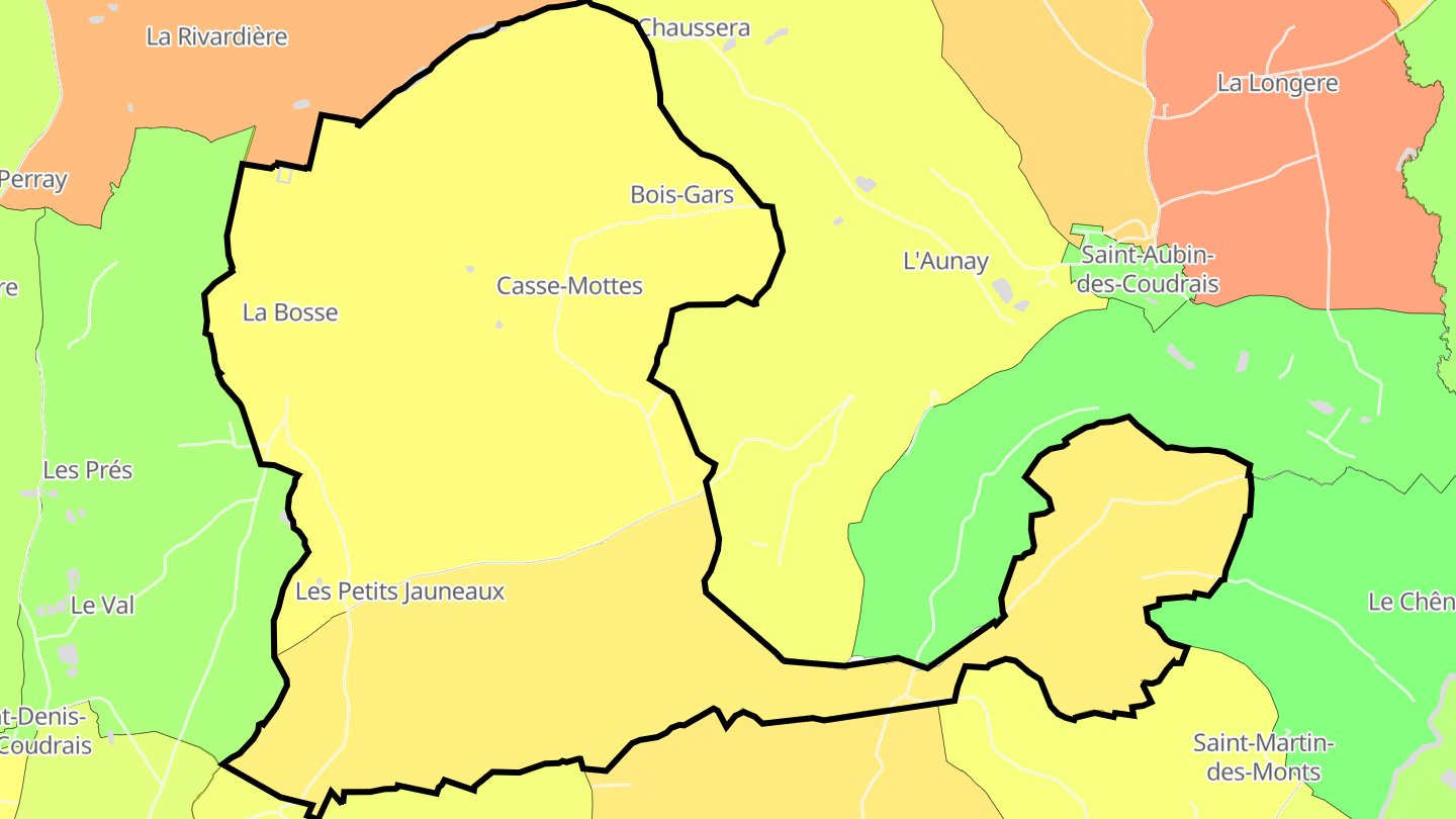 Carte des prix de l'immobilier La Bosse