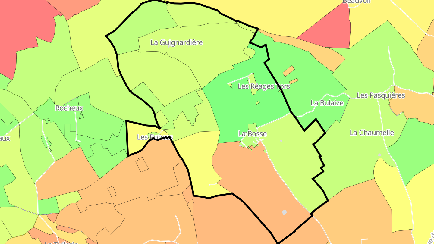 Carte des prix de l'immobilier La Bosse
