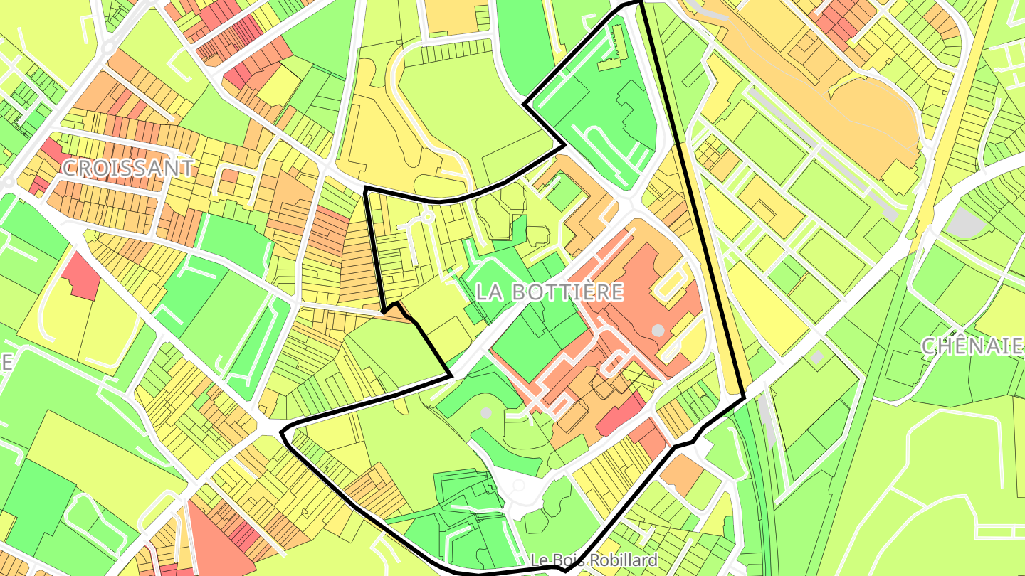 Carte des prix de l'immobilier La Bottière
