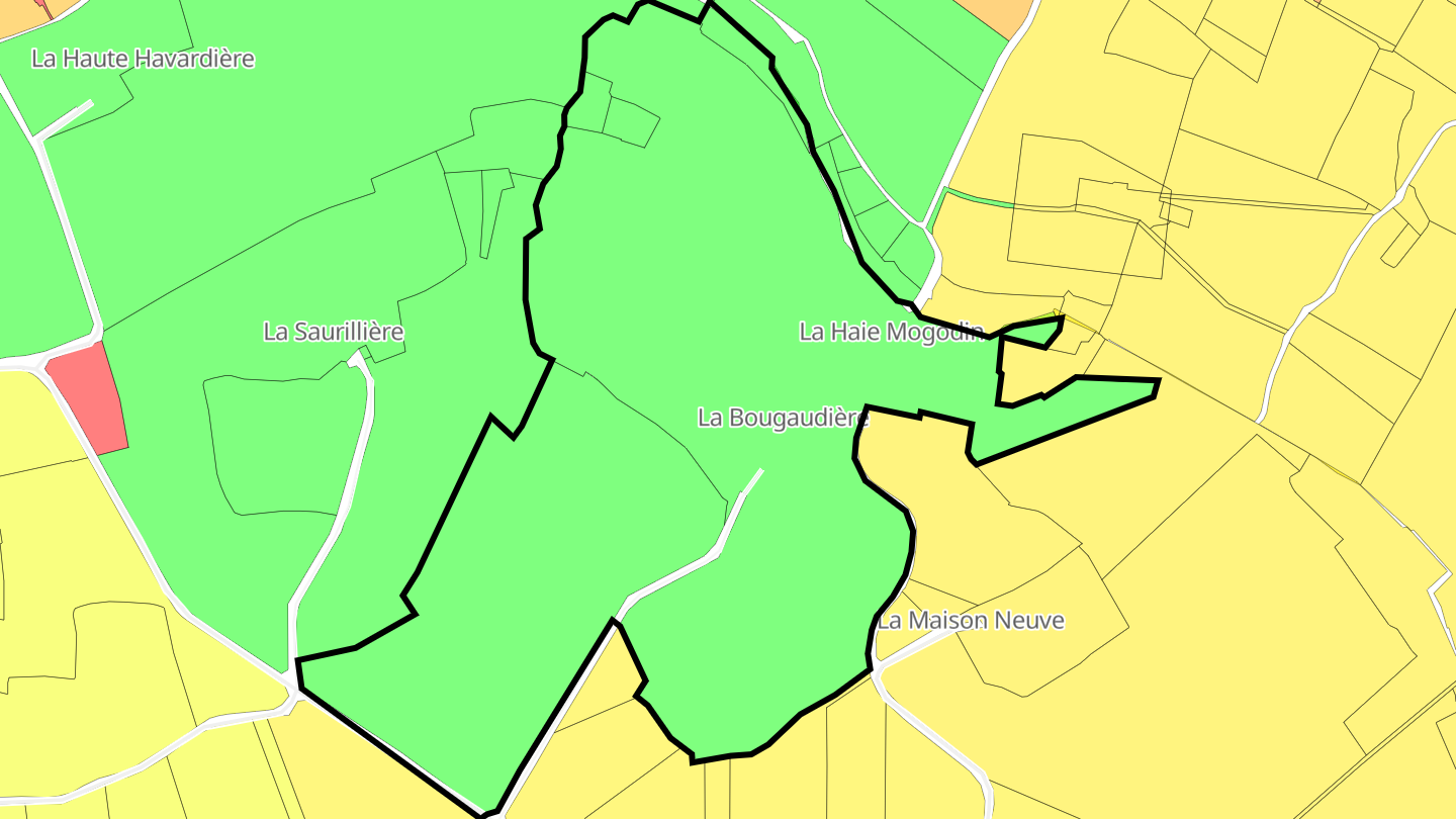 Carte des prix de l'immobilier La Bougaudière