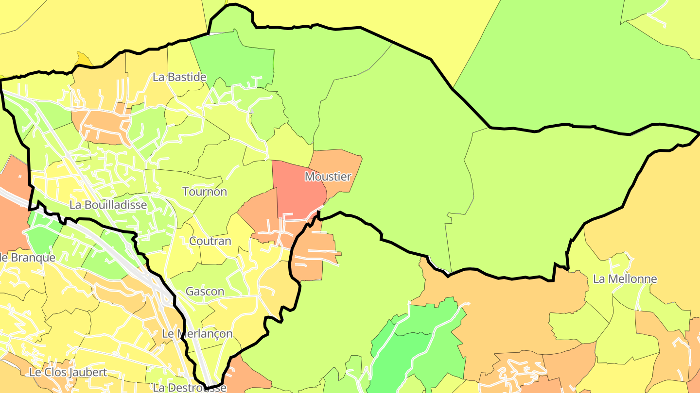 Carte des prix de l'immobilier La Bouilladisse