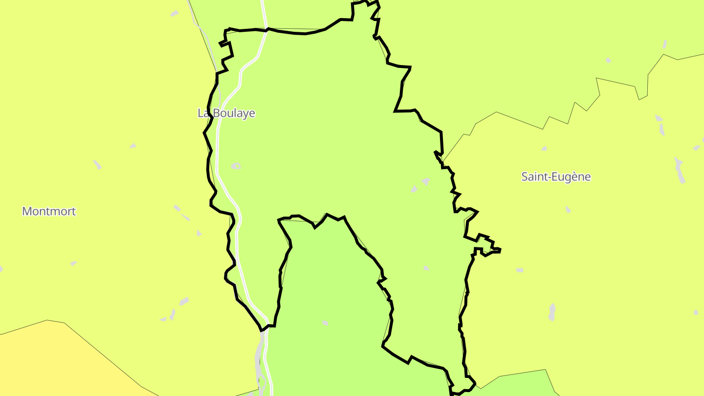 Carte des prix de l'immobilier La Boulaye
