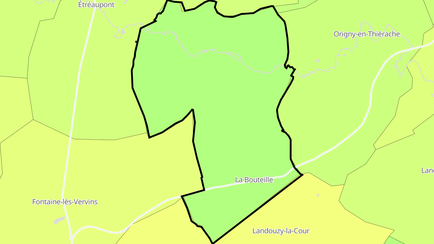 Carte des prix de l'immobilier La Bouteille