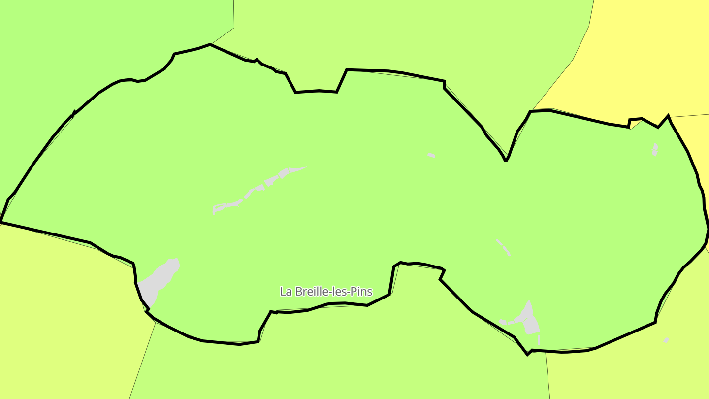 Carte des prix de l'immobilier La Breille-les-Pins