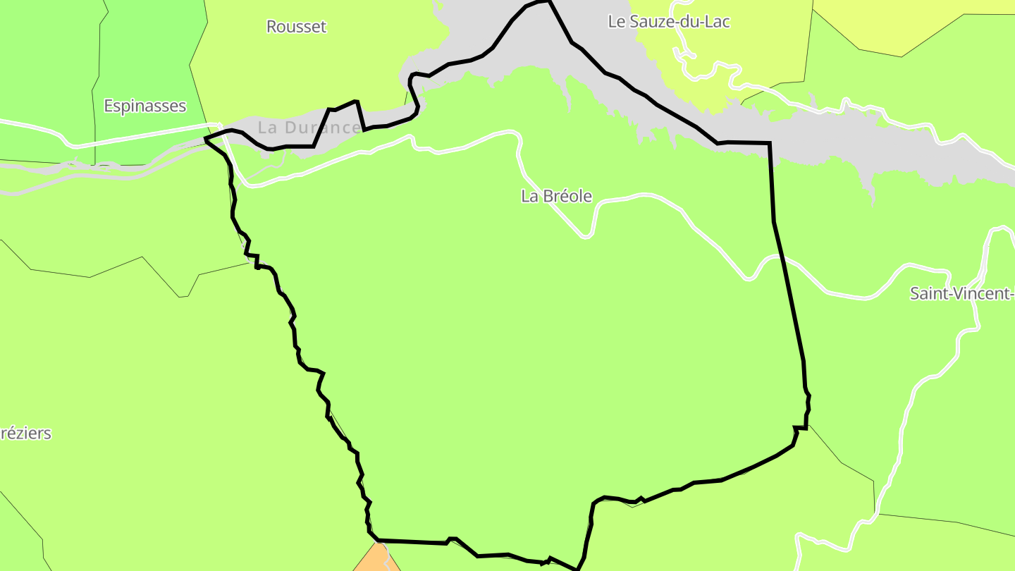 Carte des prix de l'immobilier La Bréole