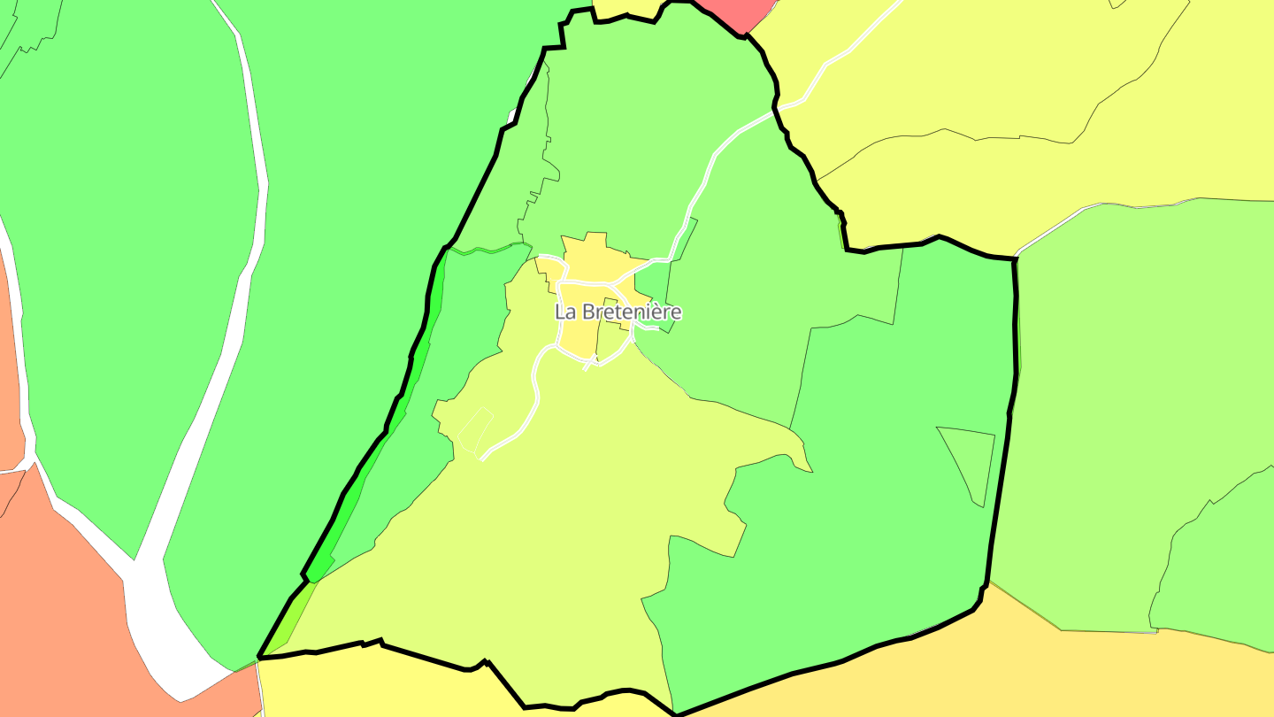 Carte des prix de l'immobilier La Bretenière