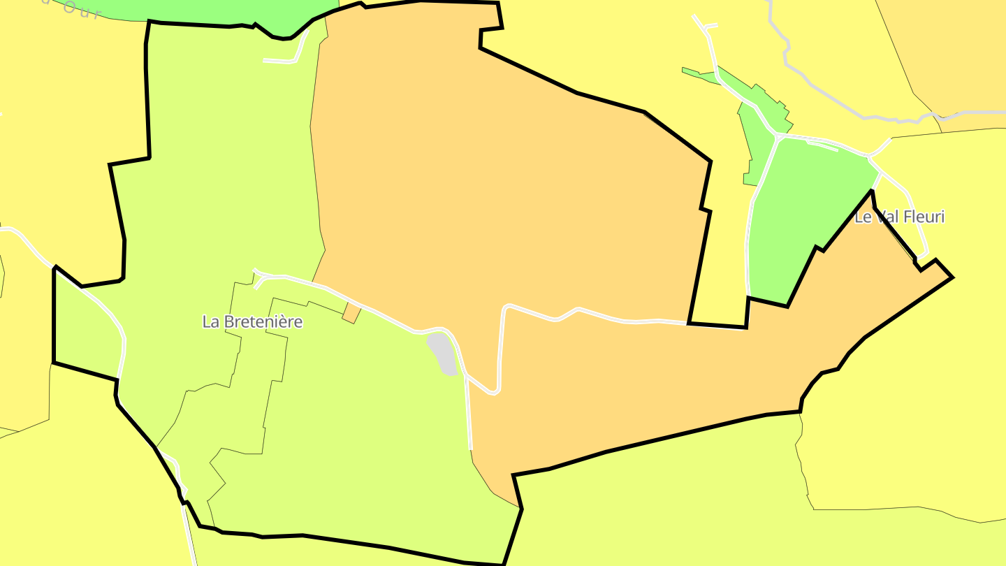 Carte des prix de l'immobilier La Bretenière