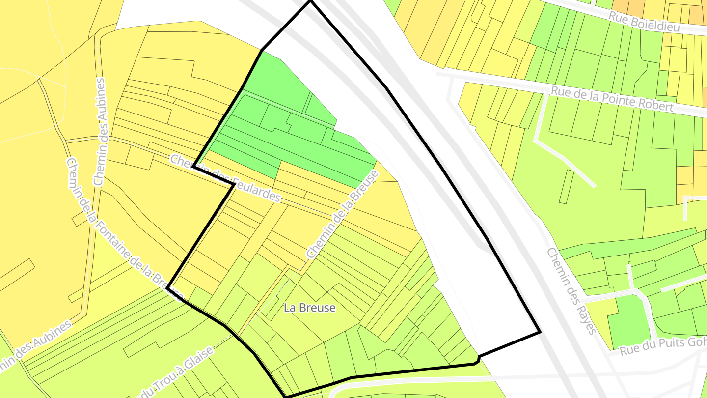 Carte des prix de l'immobilier La Breuse