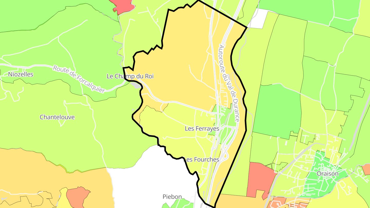 Carte des prix de l'immobilier La Brillanne