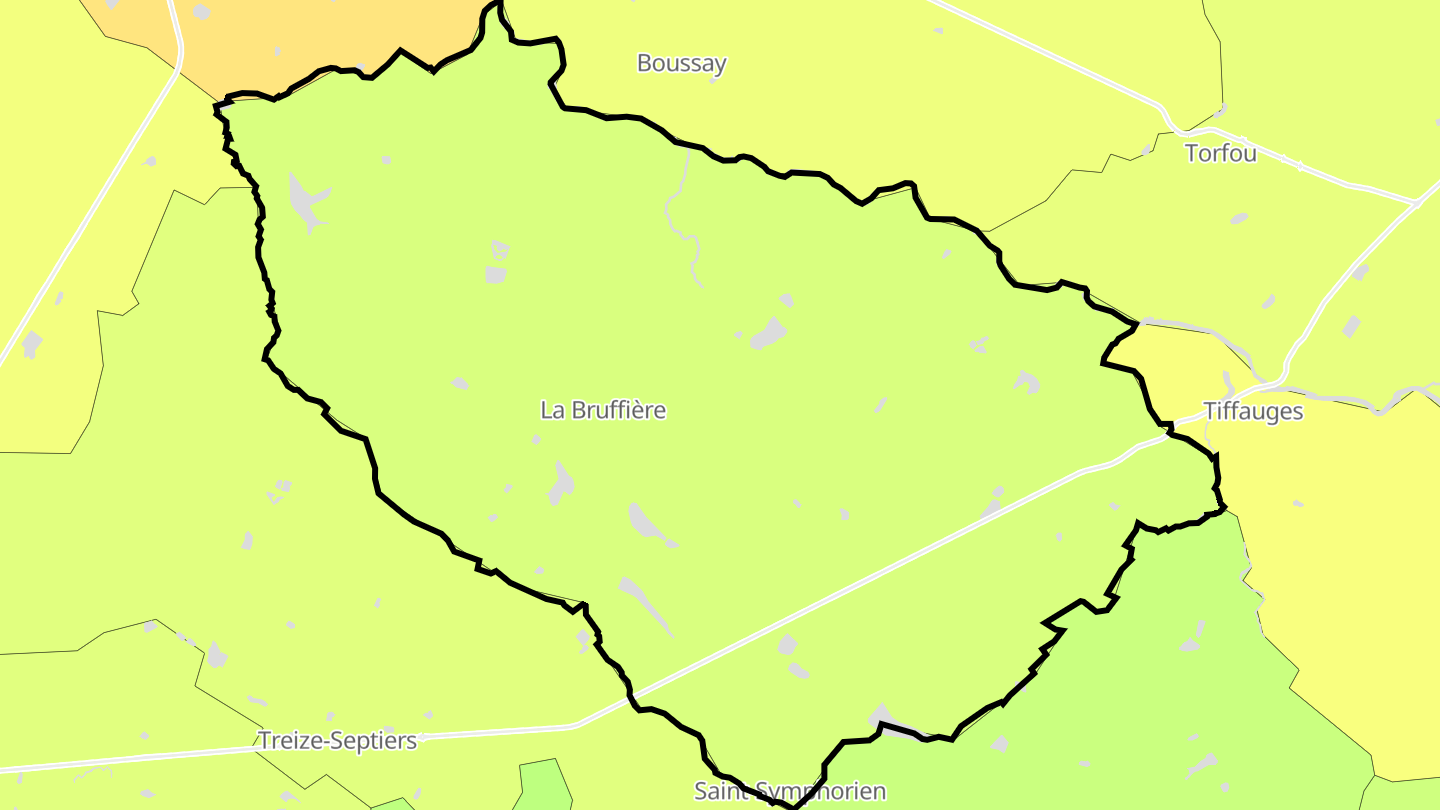 Carte des prix de l'immobilier La Bruffière