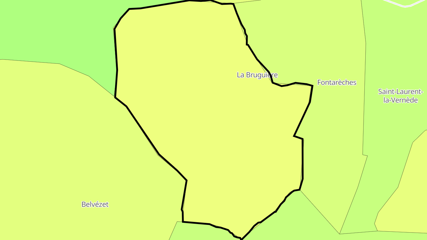 Carte des prix de l'immobilier La Bruguière