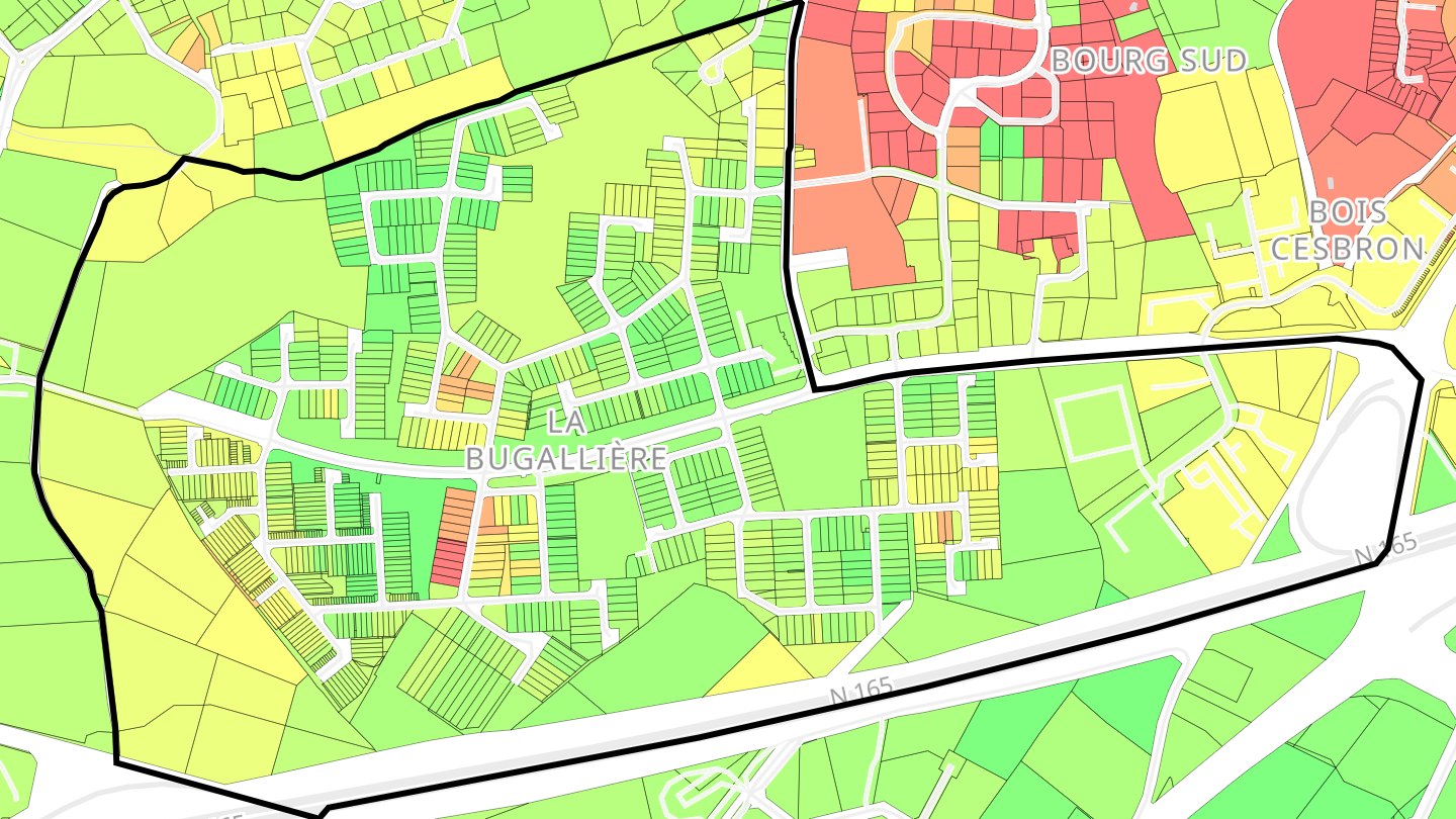 Carte des prix de l'immobilier La Bugallière