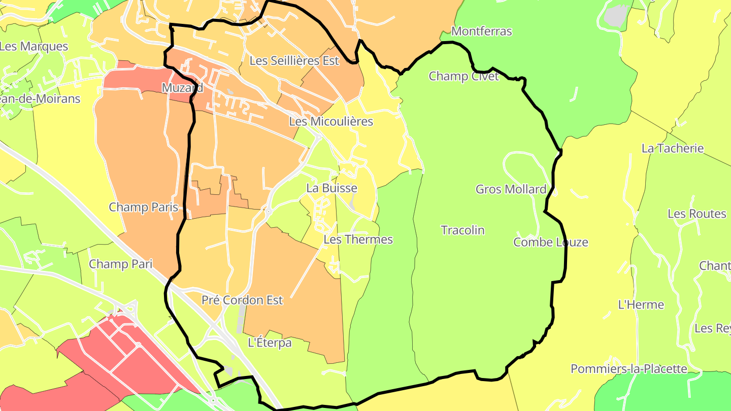 Carte des prix de l'immobilier La Buisse