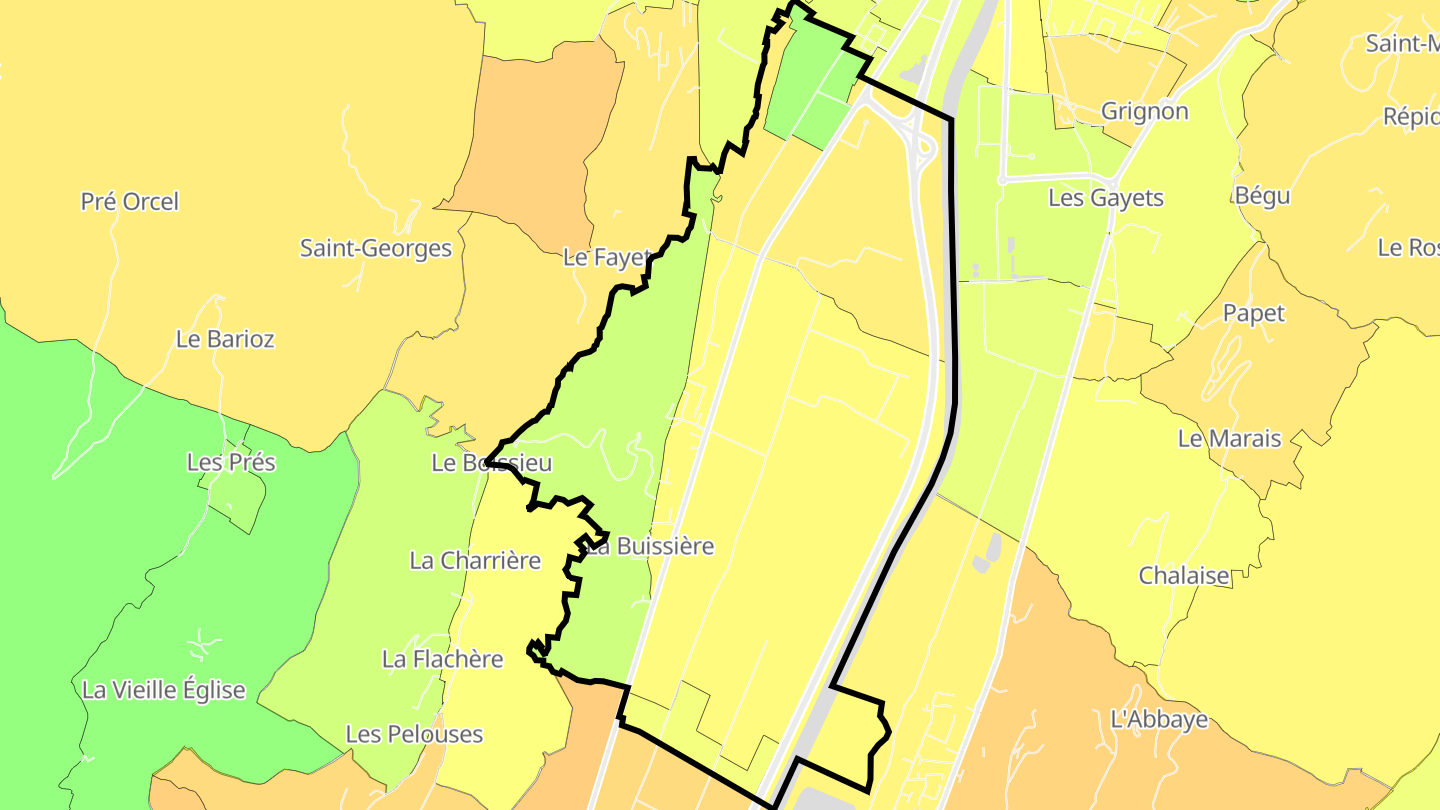 Carte des prix de l'immobilier La Buissière