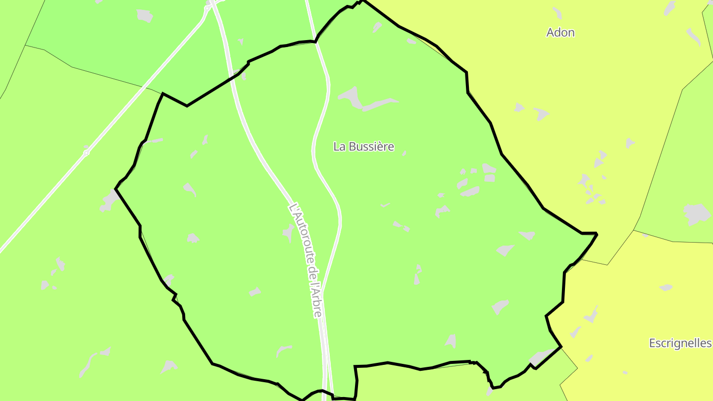 Carte des prix de l'immobilier La Bussière