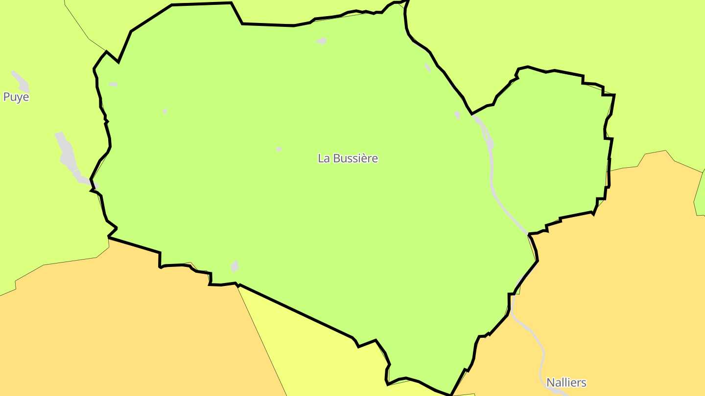 Carte des prix de l'immobilier La Bussière