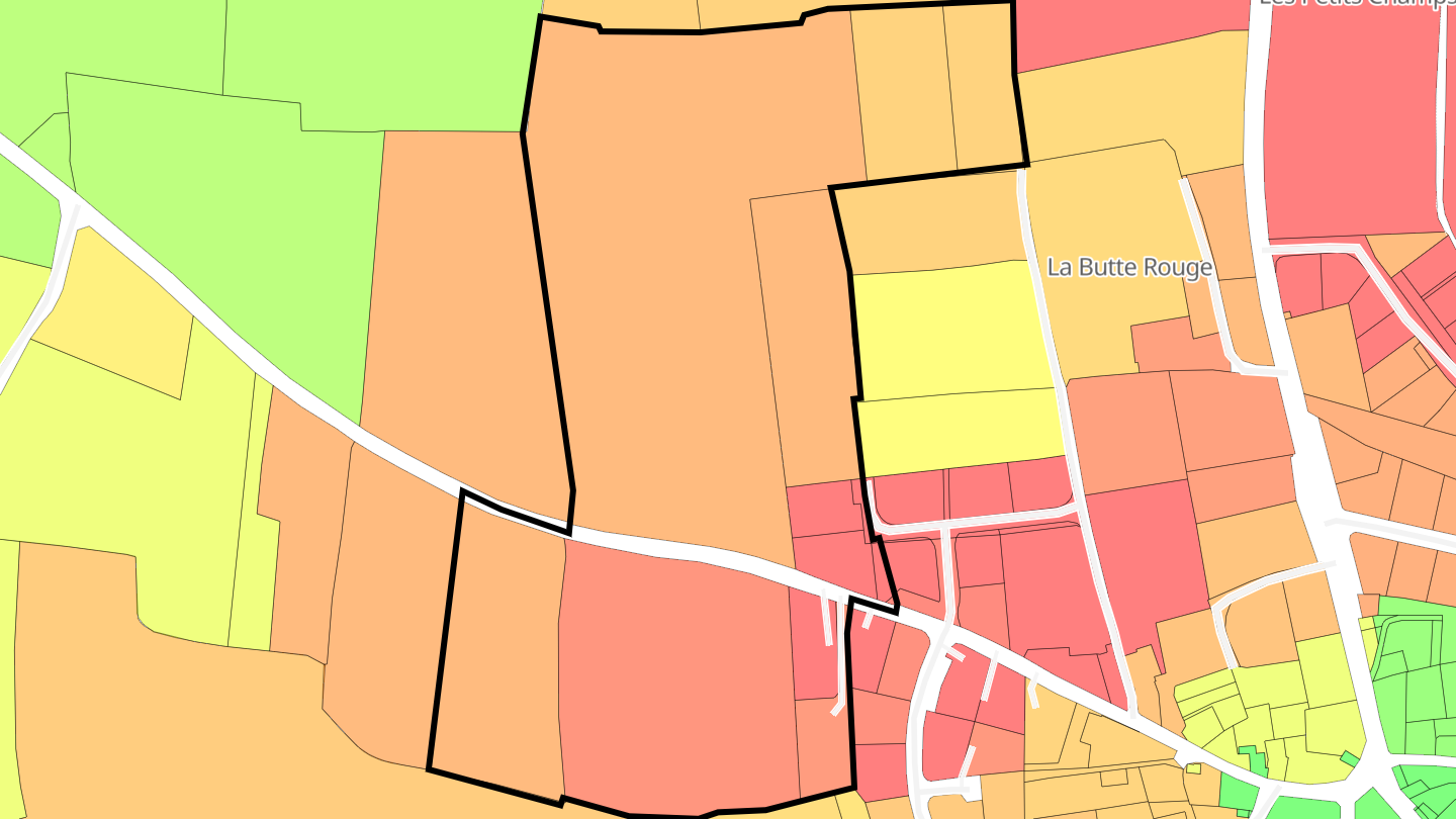 Carte des prix de l'immobilier La Butte Rouge