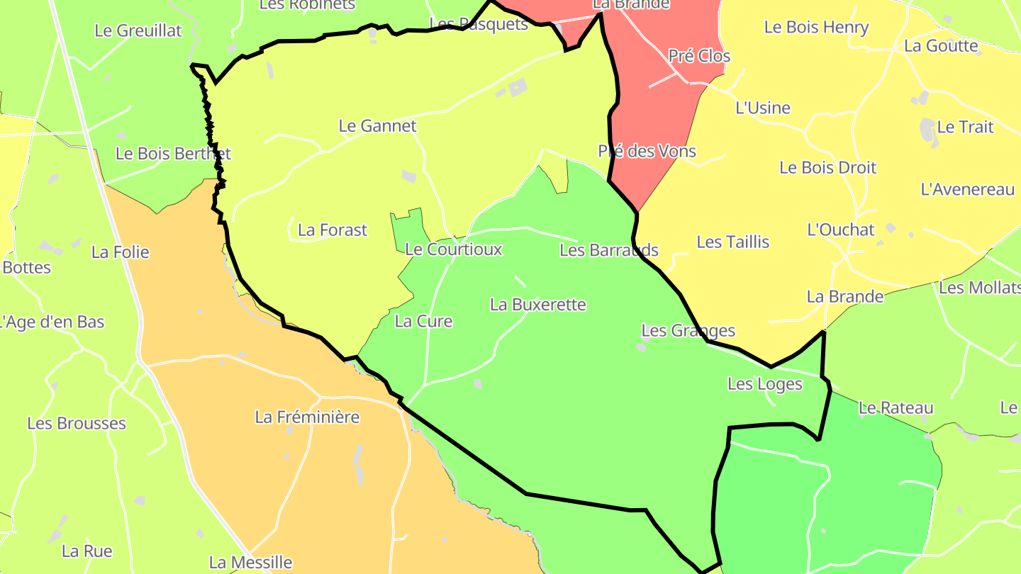Carte des prix de l'immobilier La Buxerette