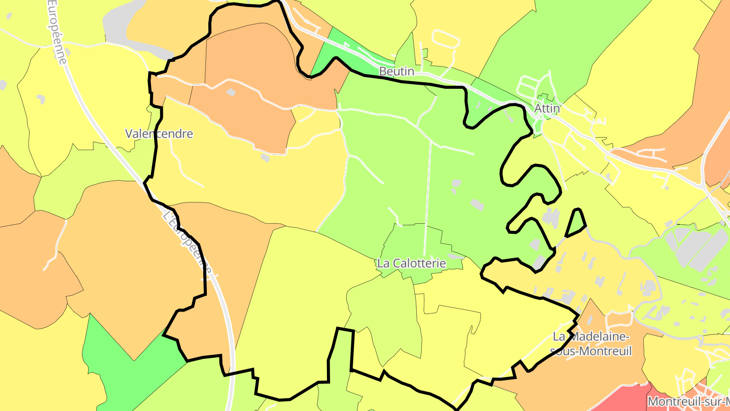 Carte des prix de l'immobilier La Calotterie