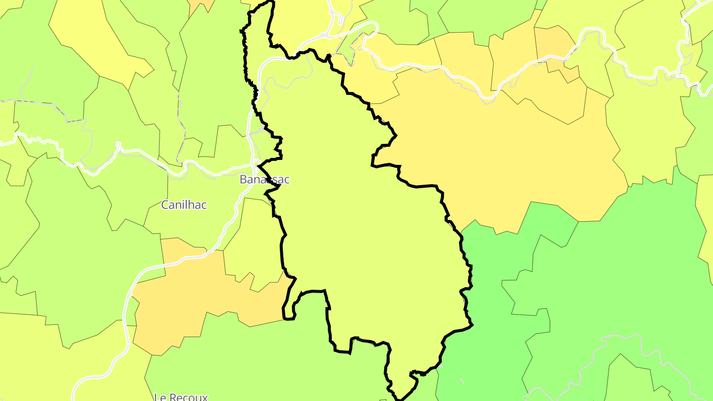 Carte des prix de l'immobilier La Canourgue