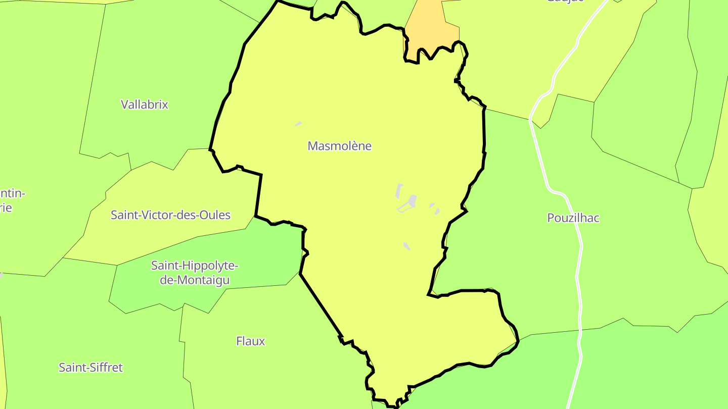 Carte des prix de l'immobilier La Capelle-et-Masmolène