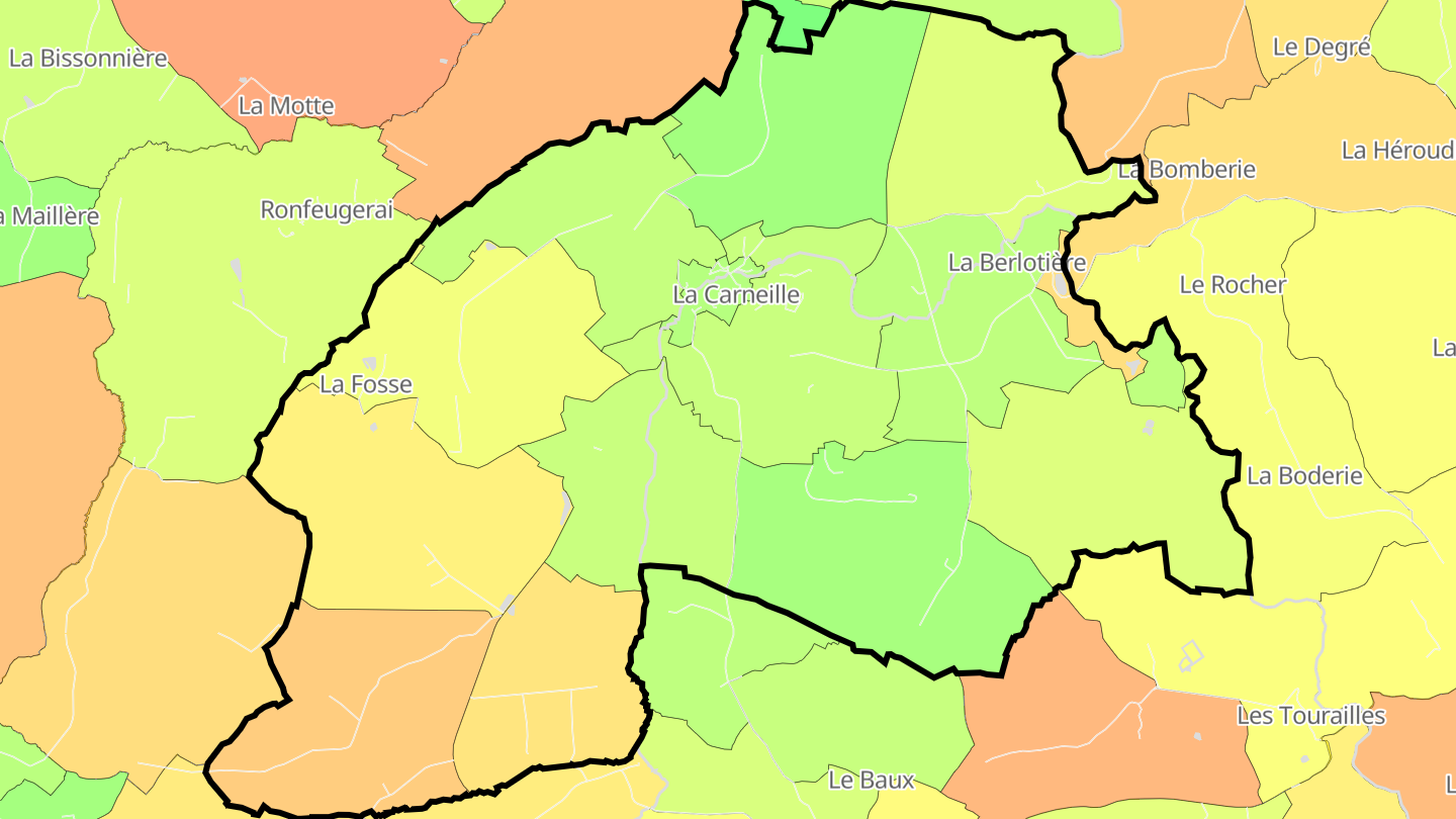 Carte des prix de l'immobilier La Carneille