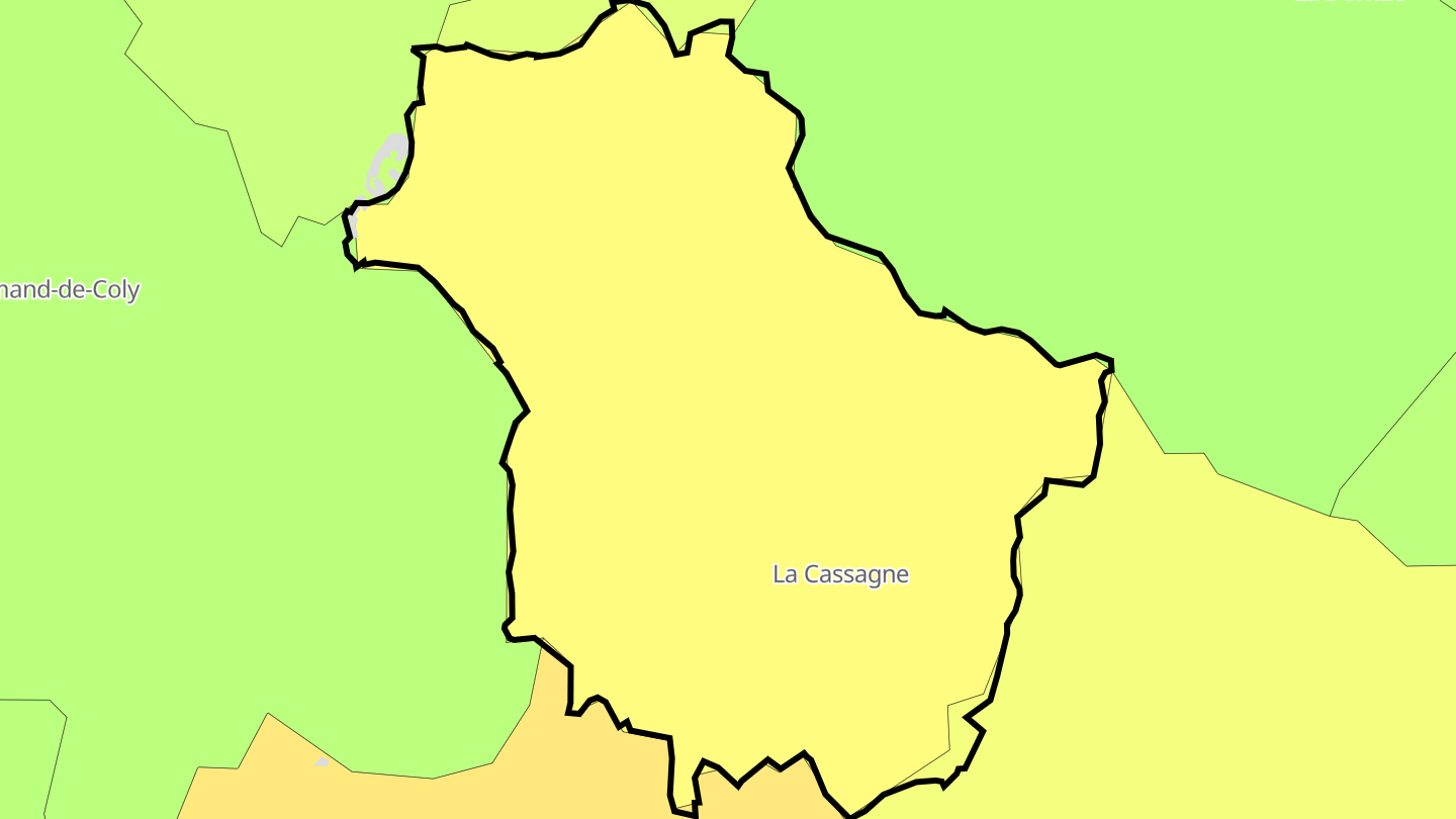 Carte des prix de l'immobilier La Cassagne