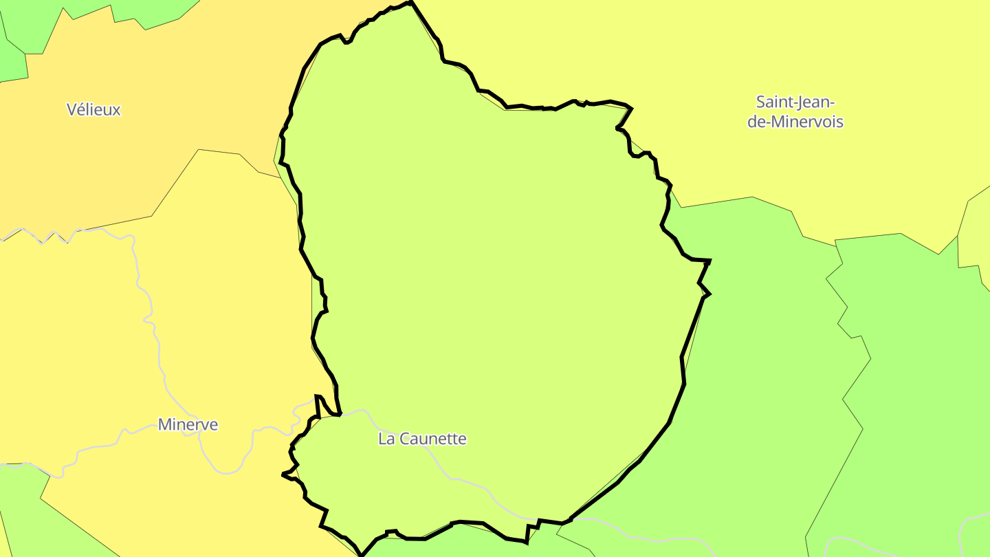 Carte des prix de l'immobilier La Caunette