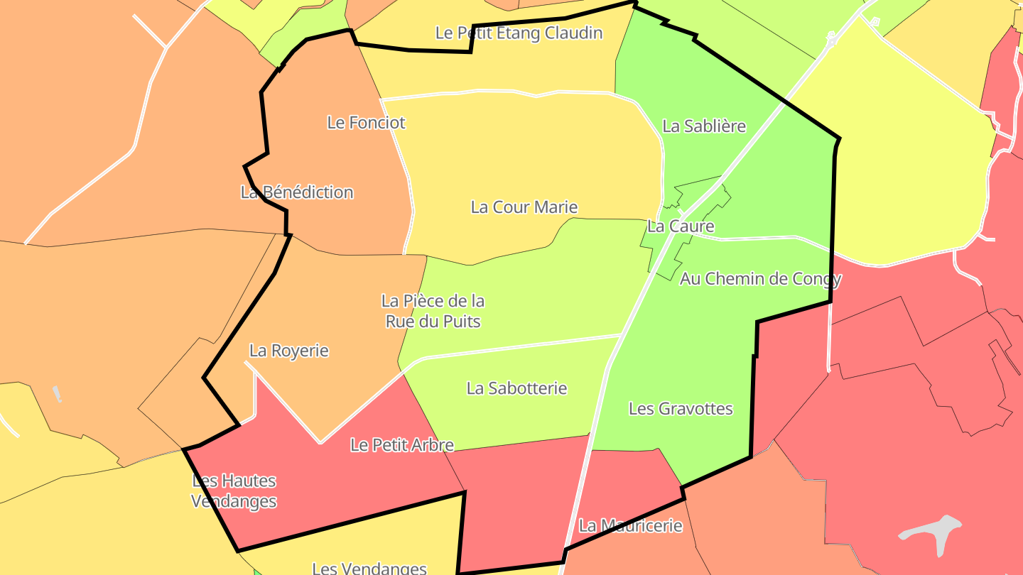Carte des prix de l'immobilier La Caure