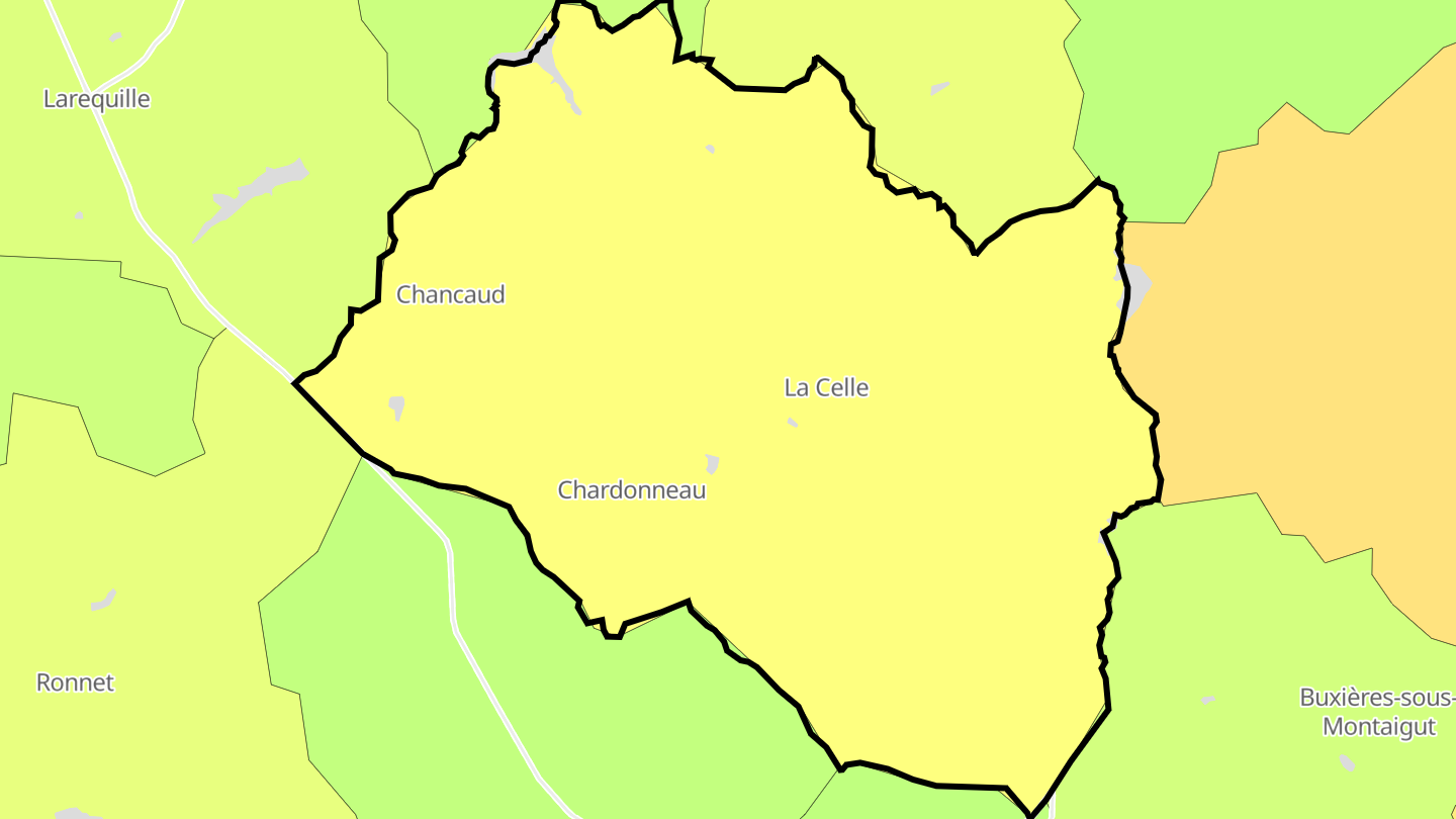 Carte des prix de l'immobilier La Celle