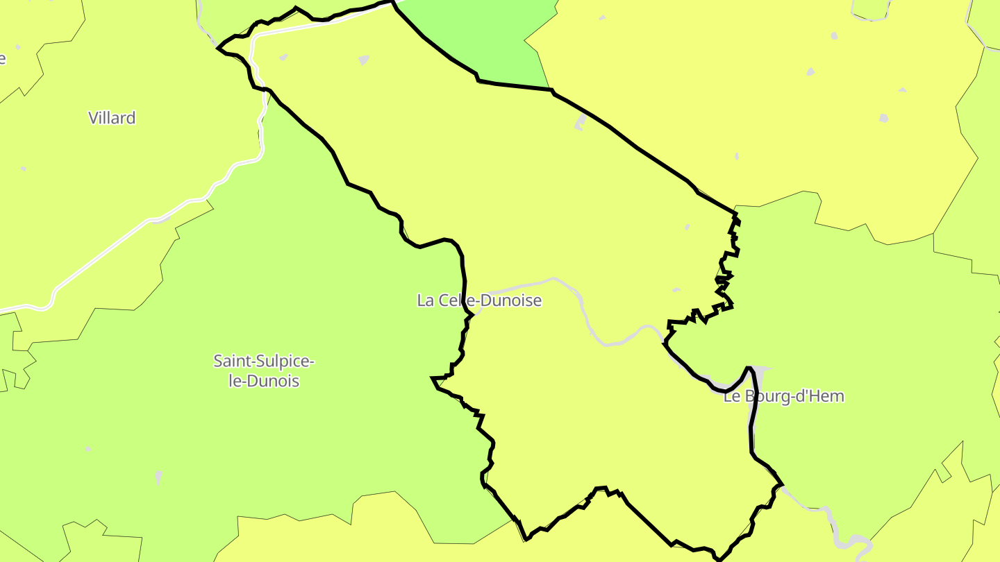 Carte des prix de l'immobilier La Celle-Dunoise