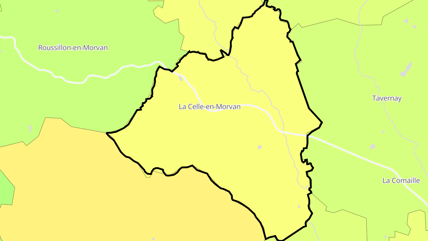 Carte des prix de l'immobilier La Celle-en-Morvan