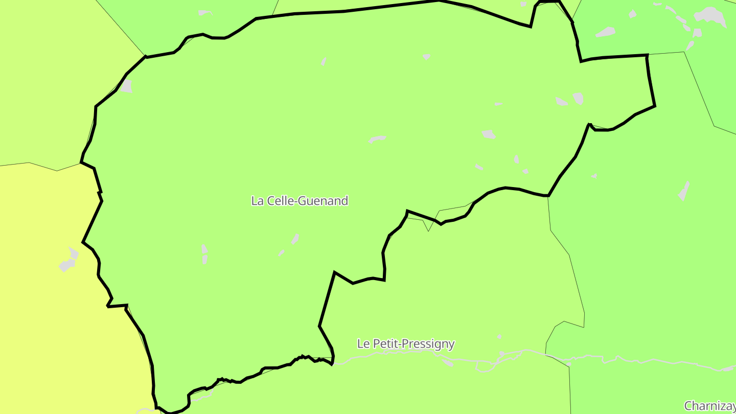 Carte des prix de l'immobilier La Celle-Guenand