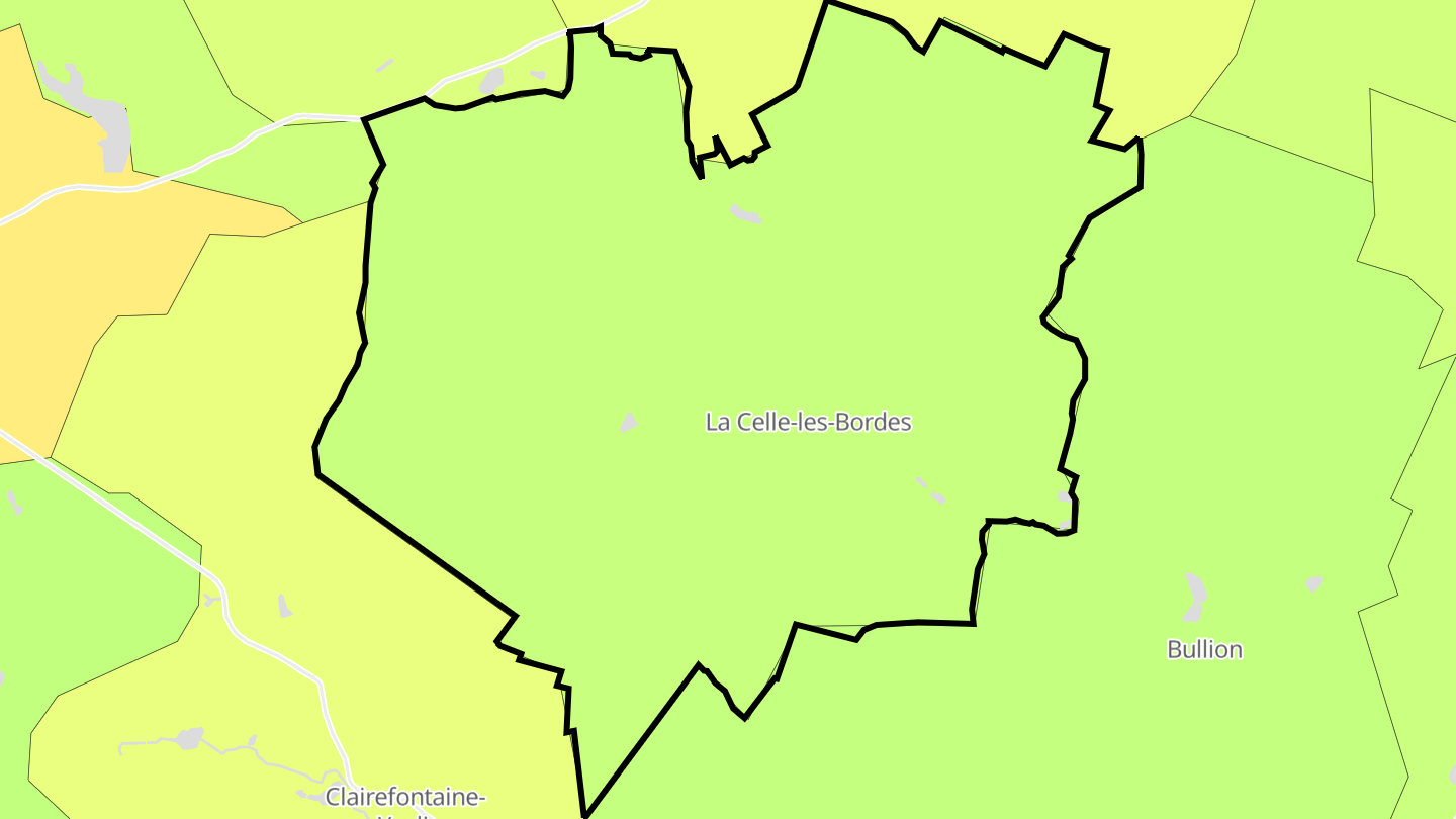 Carte des prix de l'immobilier La Celle-les-Bordes