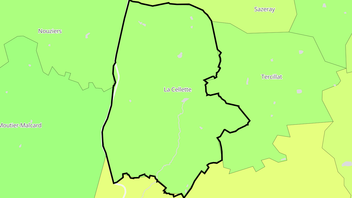 Carte des prix de l'immobilier La Cellette