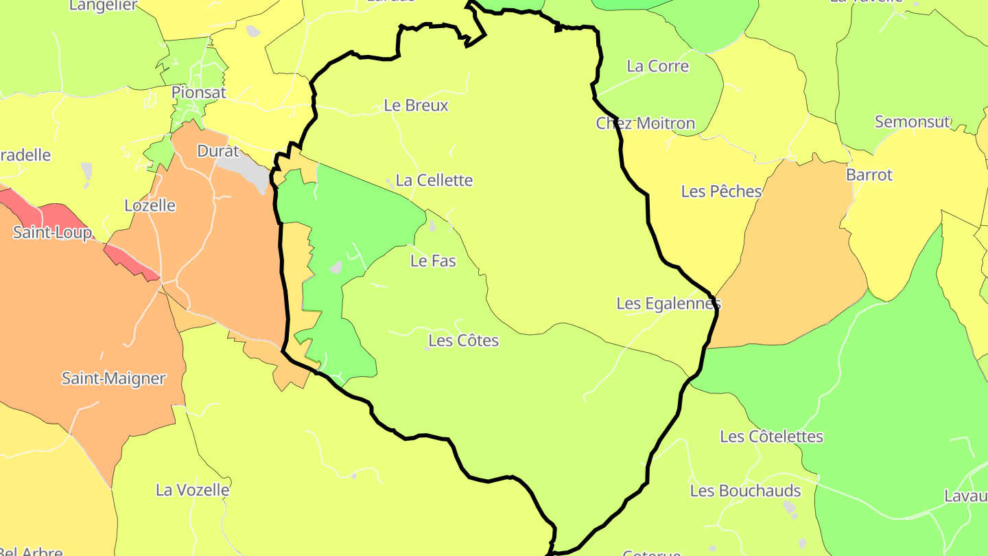Carte des prix de l'immobilier La Cellette