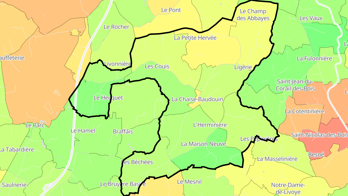 Carte des prix de l'immobilier La Chaise-Baudouin