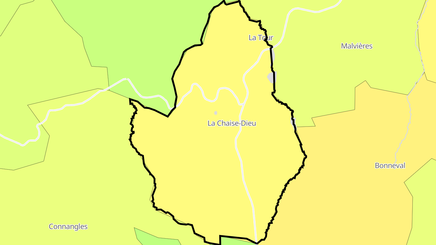 Carte des prix de l'immobilier La Chaise-Dieu
