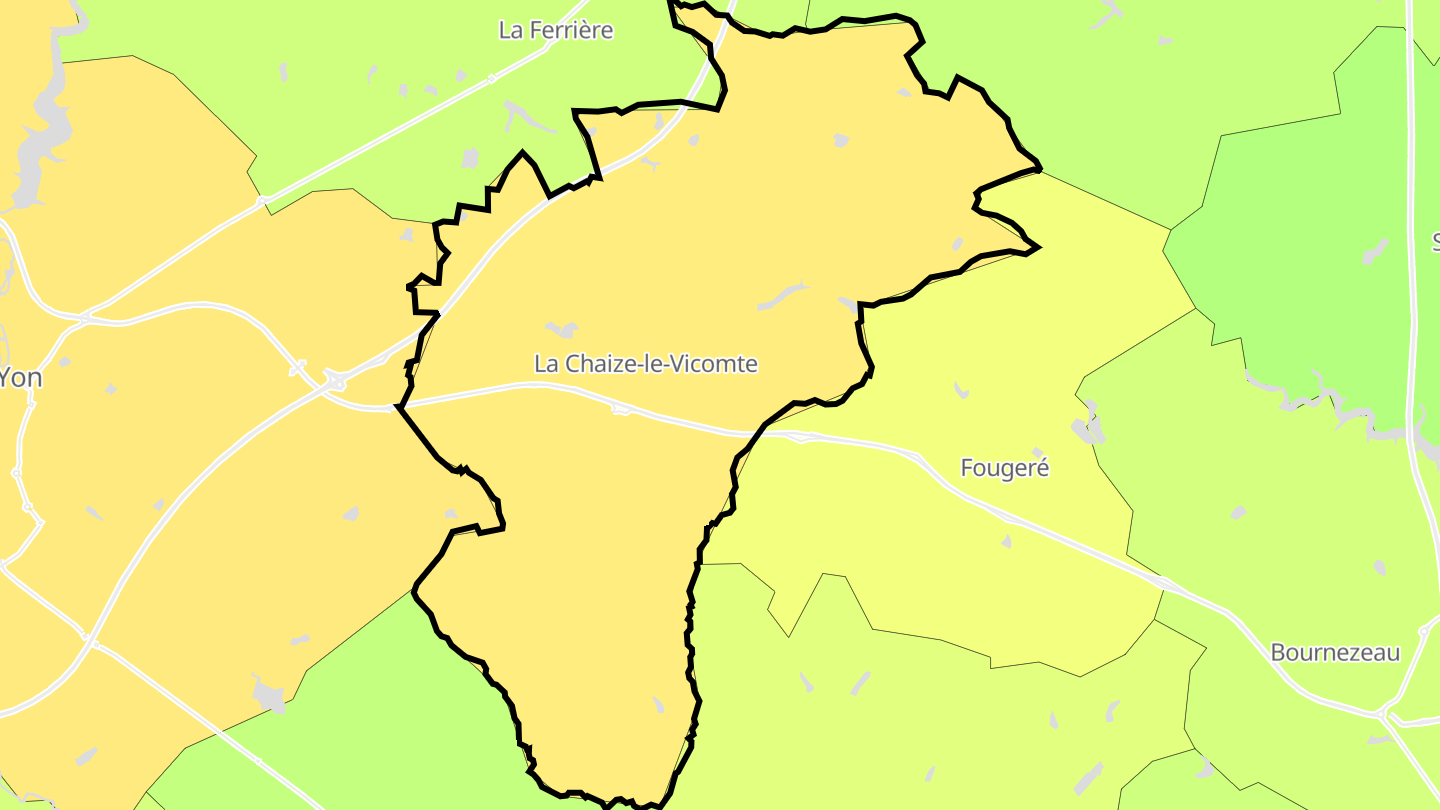 Carte des prix de l'immobilier La Chaize-le-Vicomte