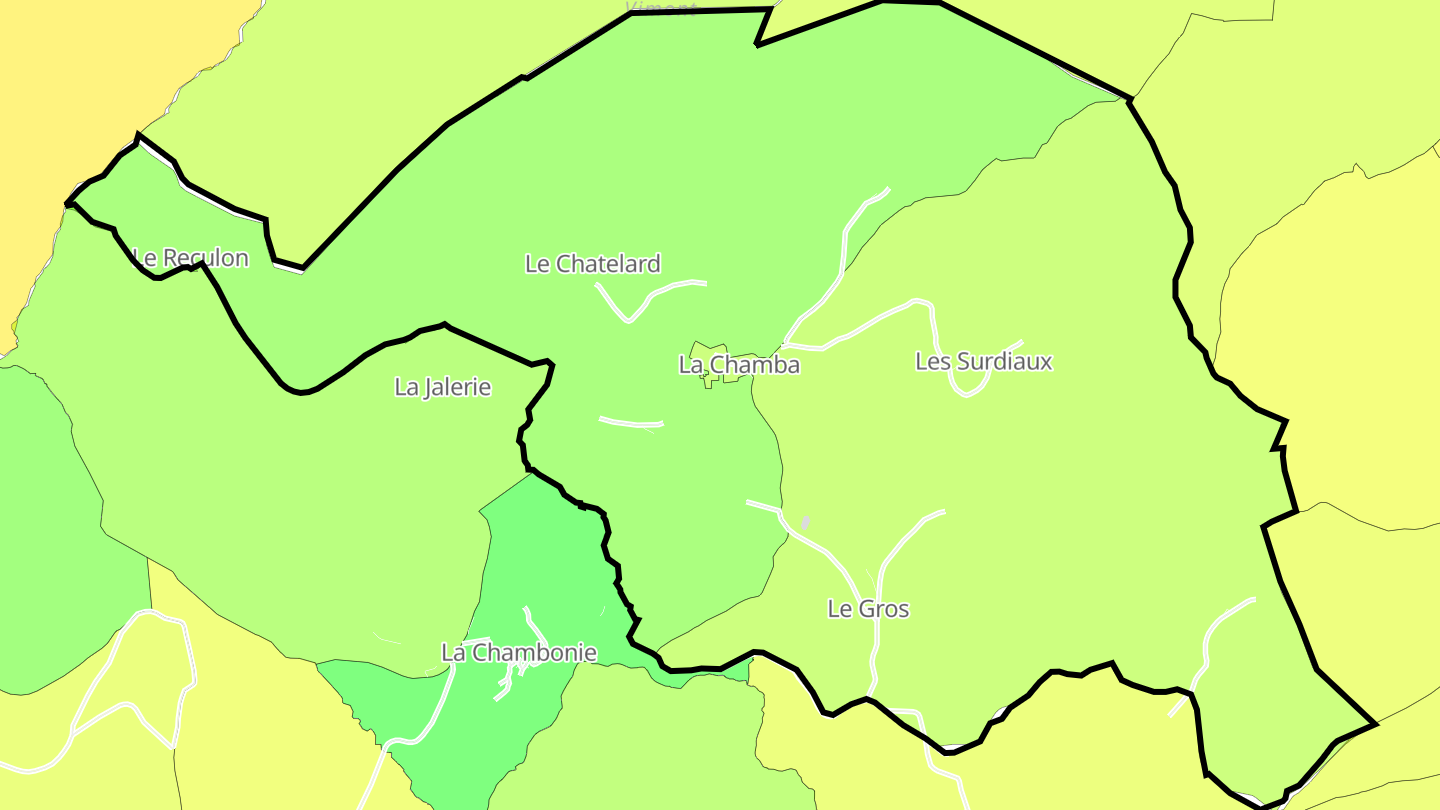 Carte des prix de l'immobilier La Chamba