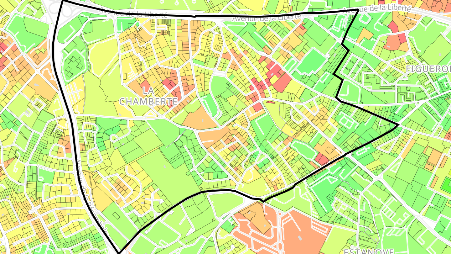 Carte des prix de l'immobilier La Chamberte