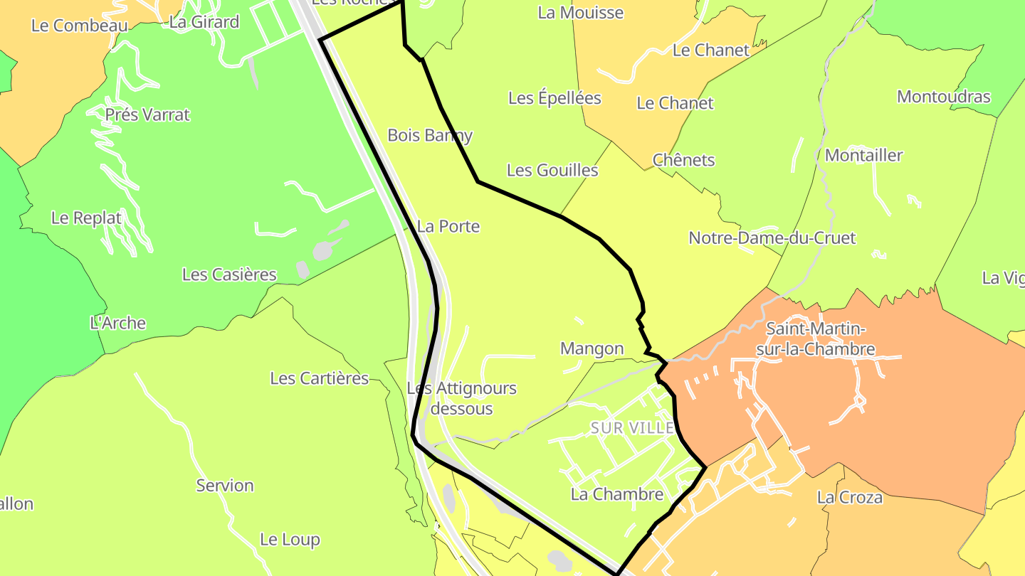 Carte des prix de l'immobilier La Chambre