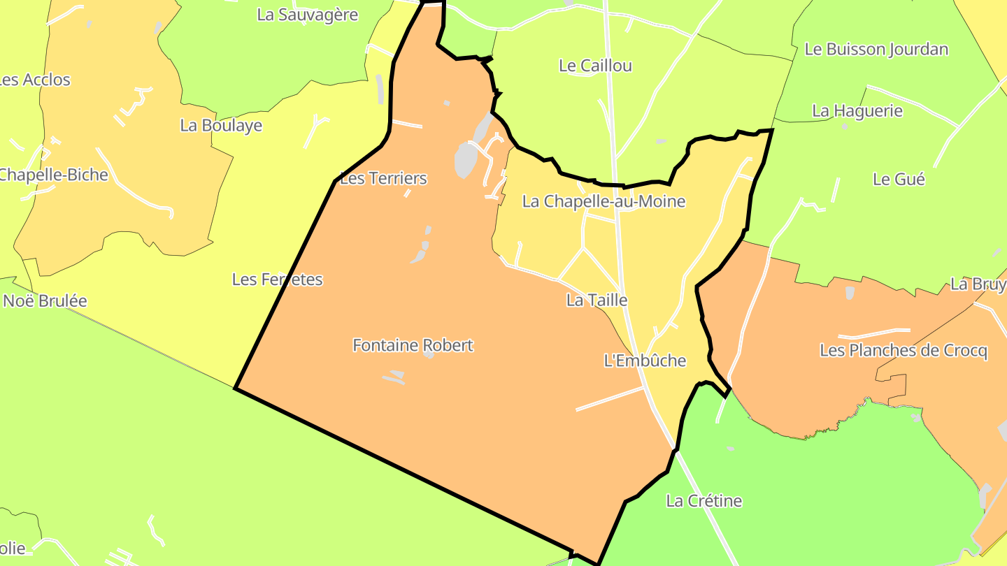 Carte des prix de l'immobilier La Chapelle-au-Moine