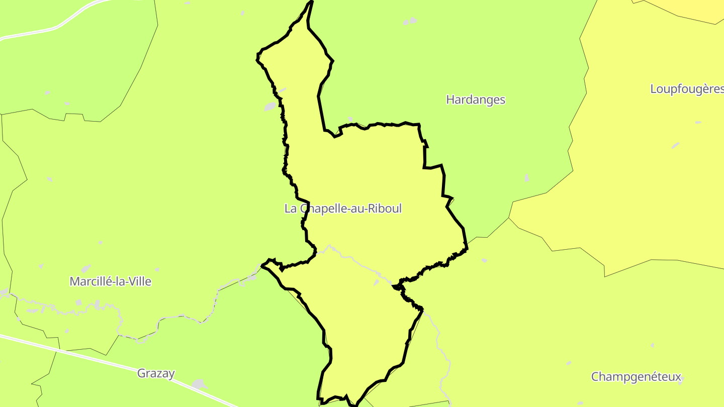 Carte des prix de l'immobilier La Chapelle-au-Riboul