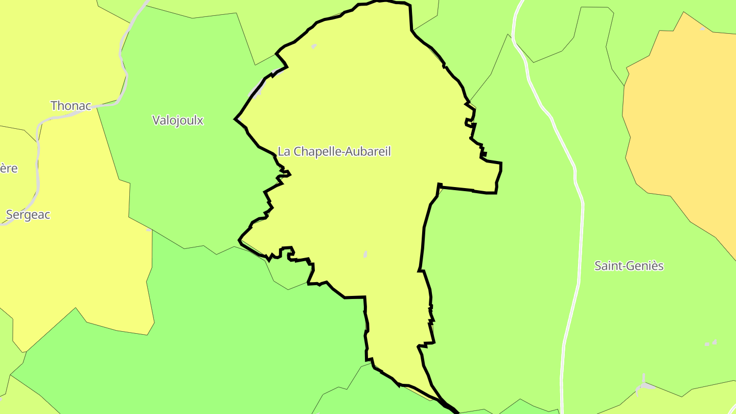 Carte des prix de l'immobilier La Chapelle-Aubareil